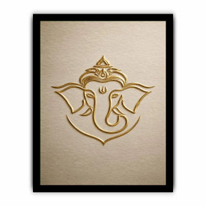   gold ganesha neutral artwork