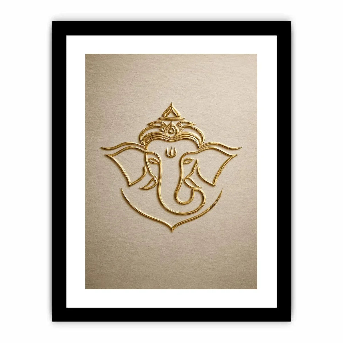   gold ganesha neutral artwork