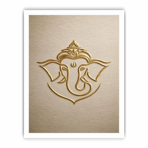   gold ganesha neutral artwork