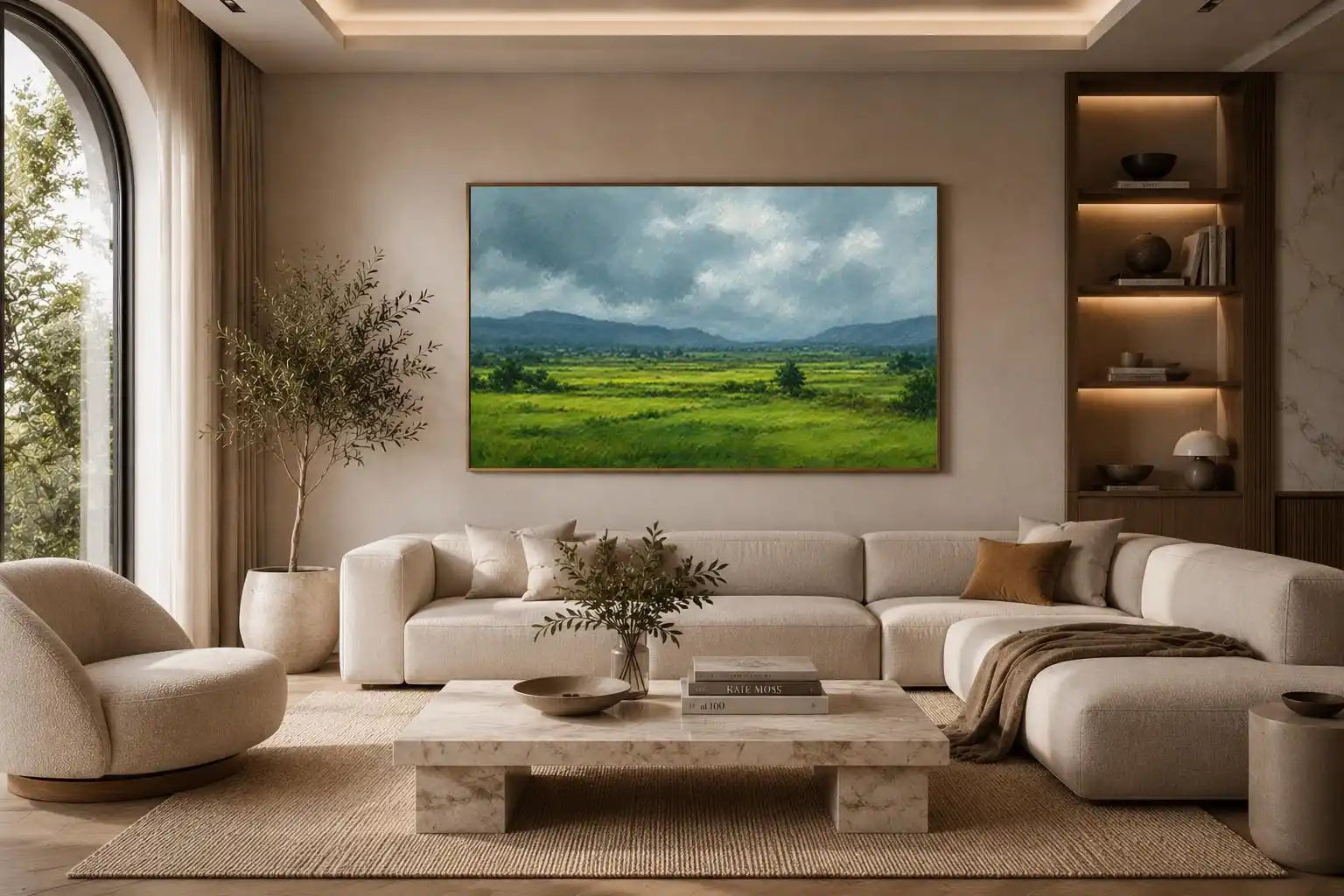   green valley landscape canvas print
