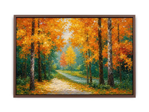  autumn forest path wall art