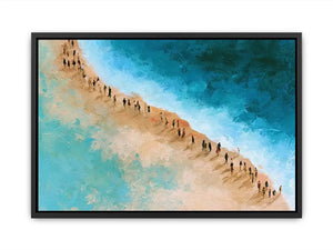 aerial beach turquoise water canvas coastal decor