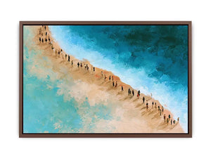 aerial beach turquoise water canvas coastal decor