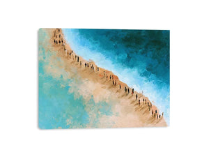 aerial beach turquoise water canvas coastal decor
