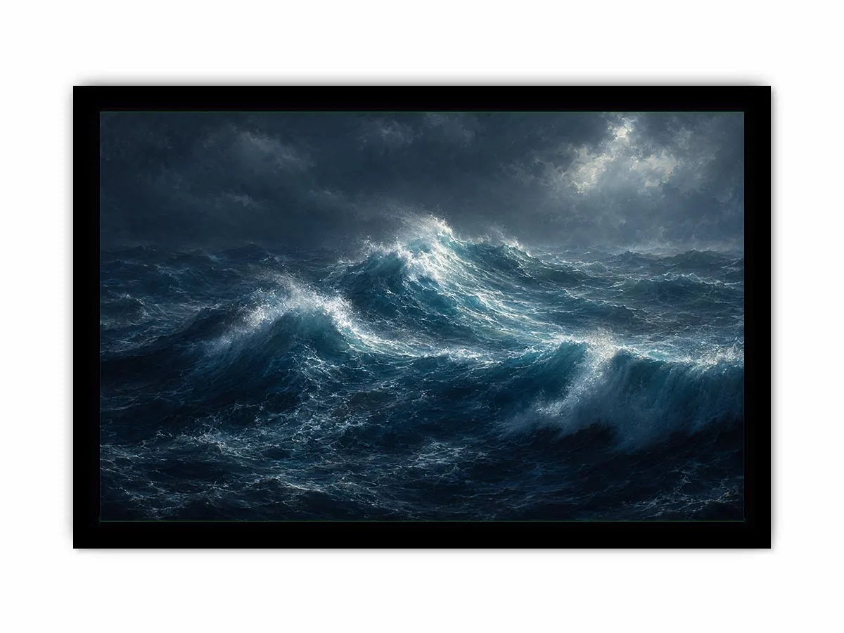   stormy ocean canvas art living room