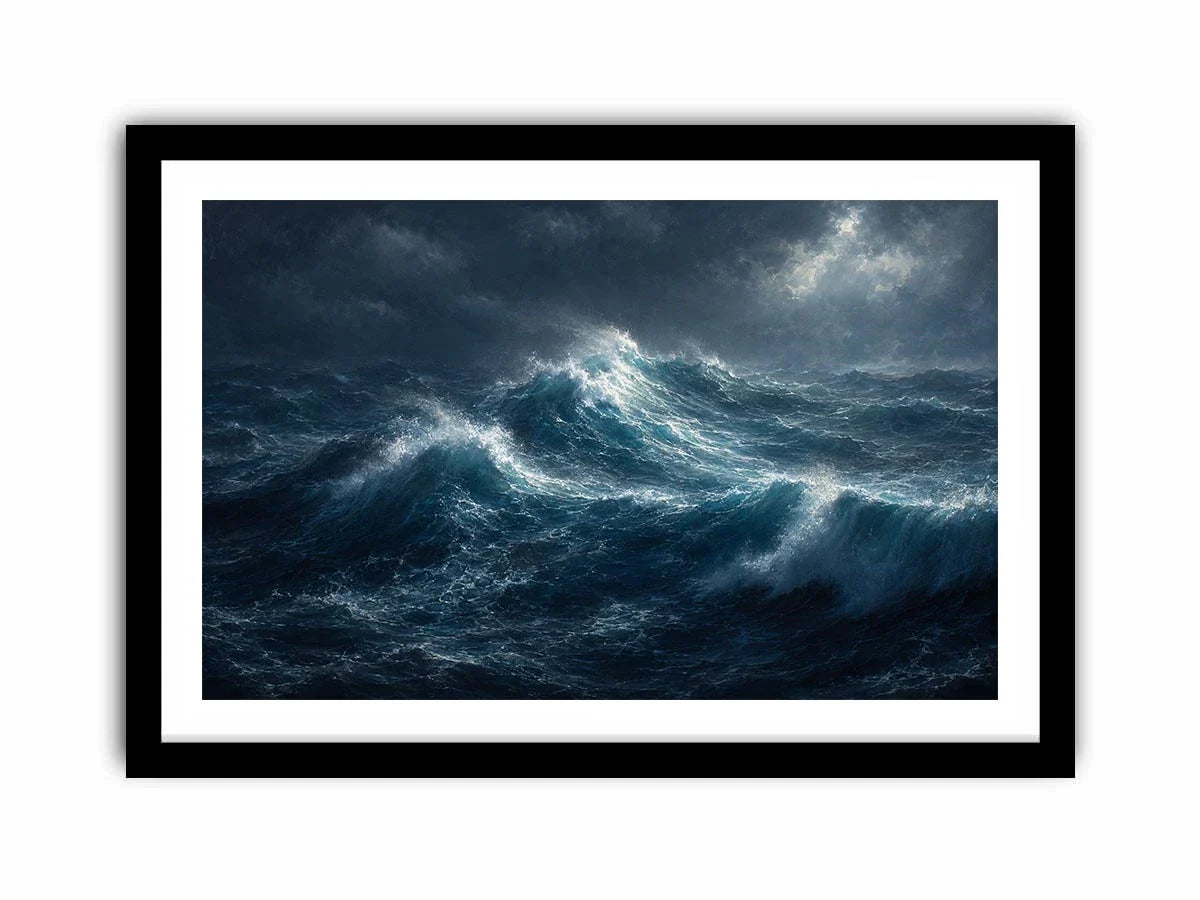   stormy ocean canvas art living room