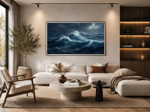   stormy ocean canvas art living room