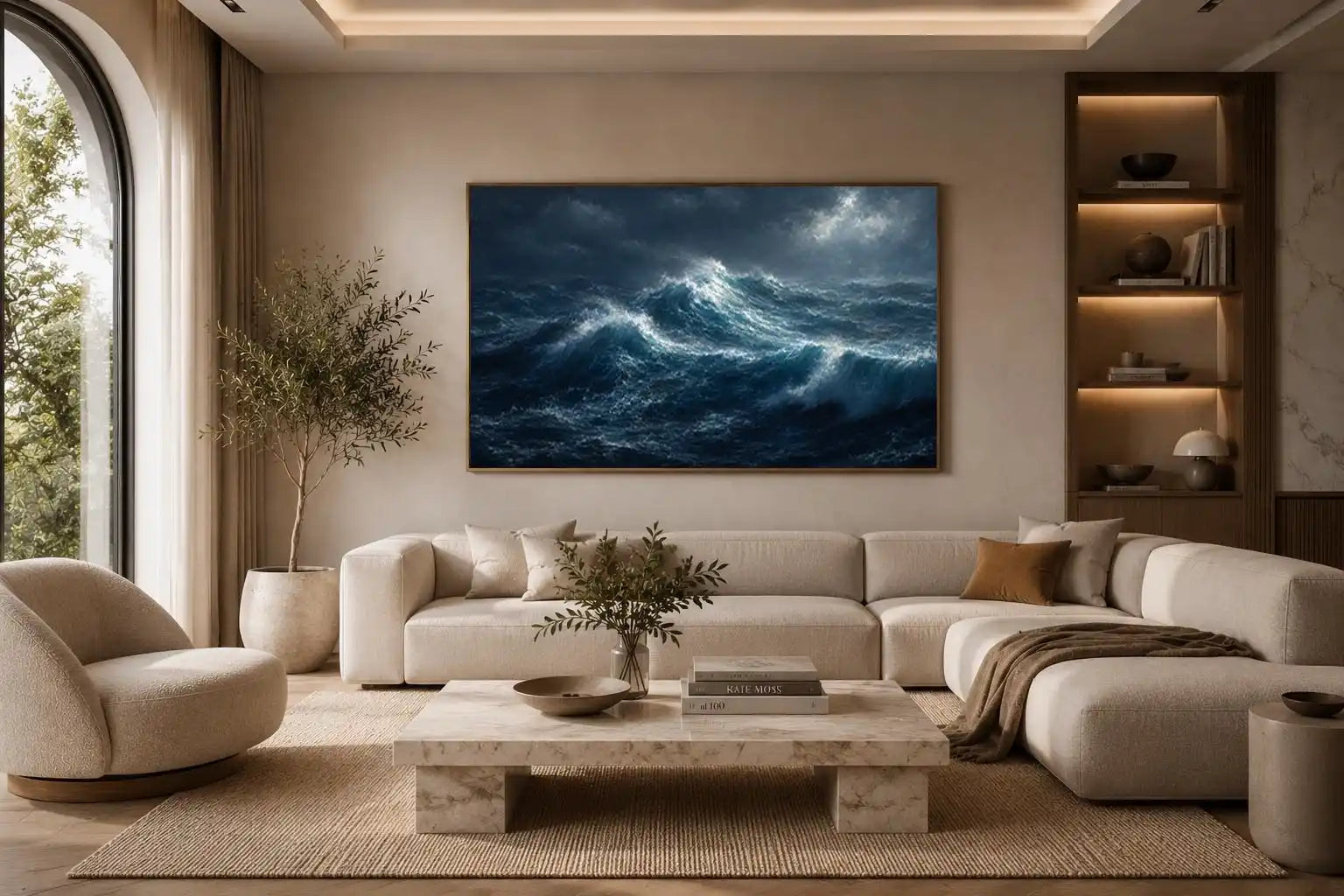   stormy ocean canvas art living room