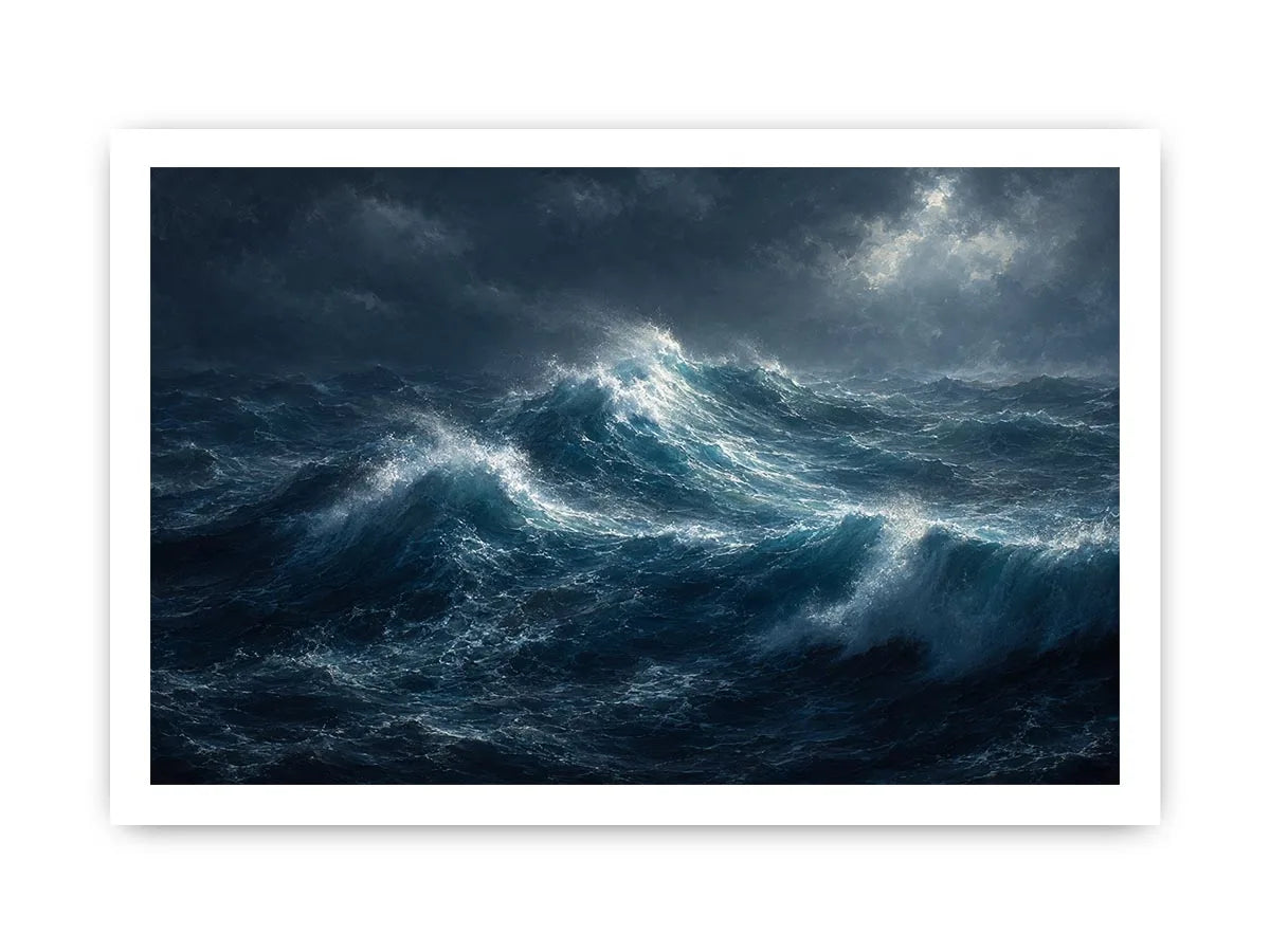   stormy ocean canvas art living room