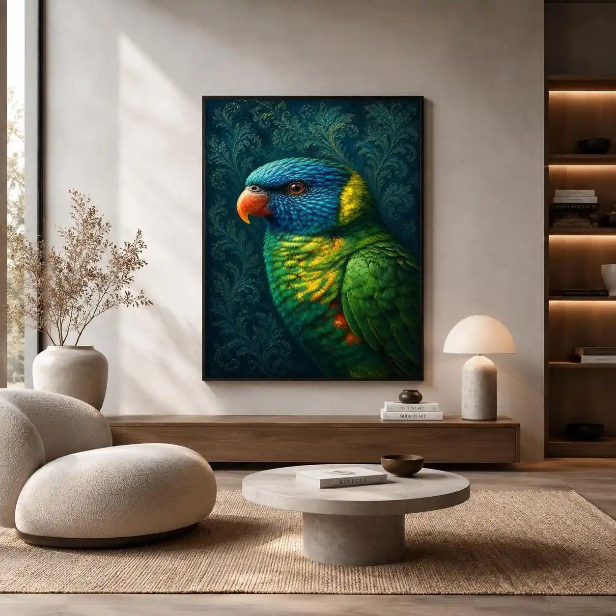   colorful lorikeet canvas art modern decor