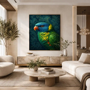   colorful lorikeet canvas art modern decor