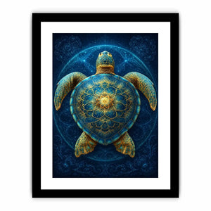   ornate sea turtle canvas art coastal room