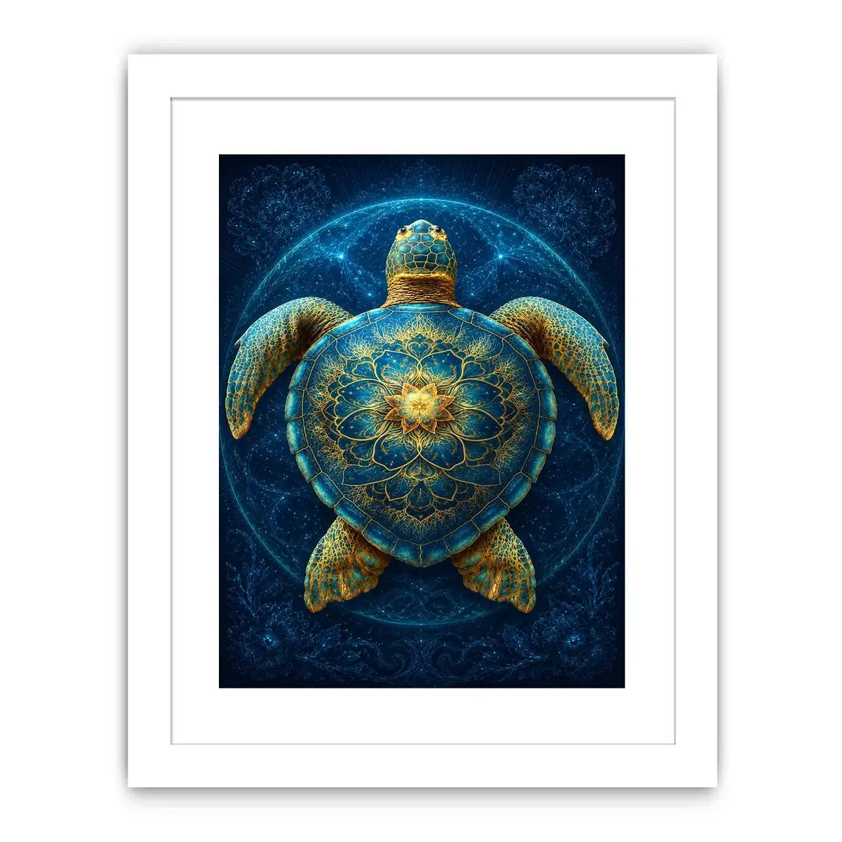   ornate sea turtle canvas art coastal room