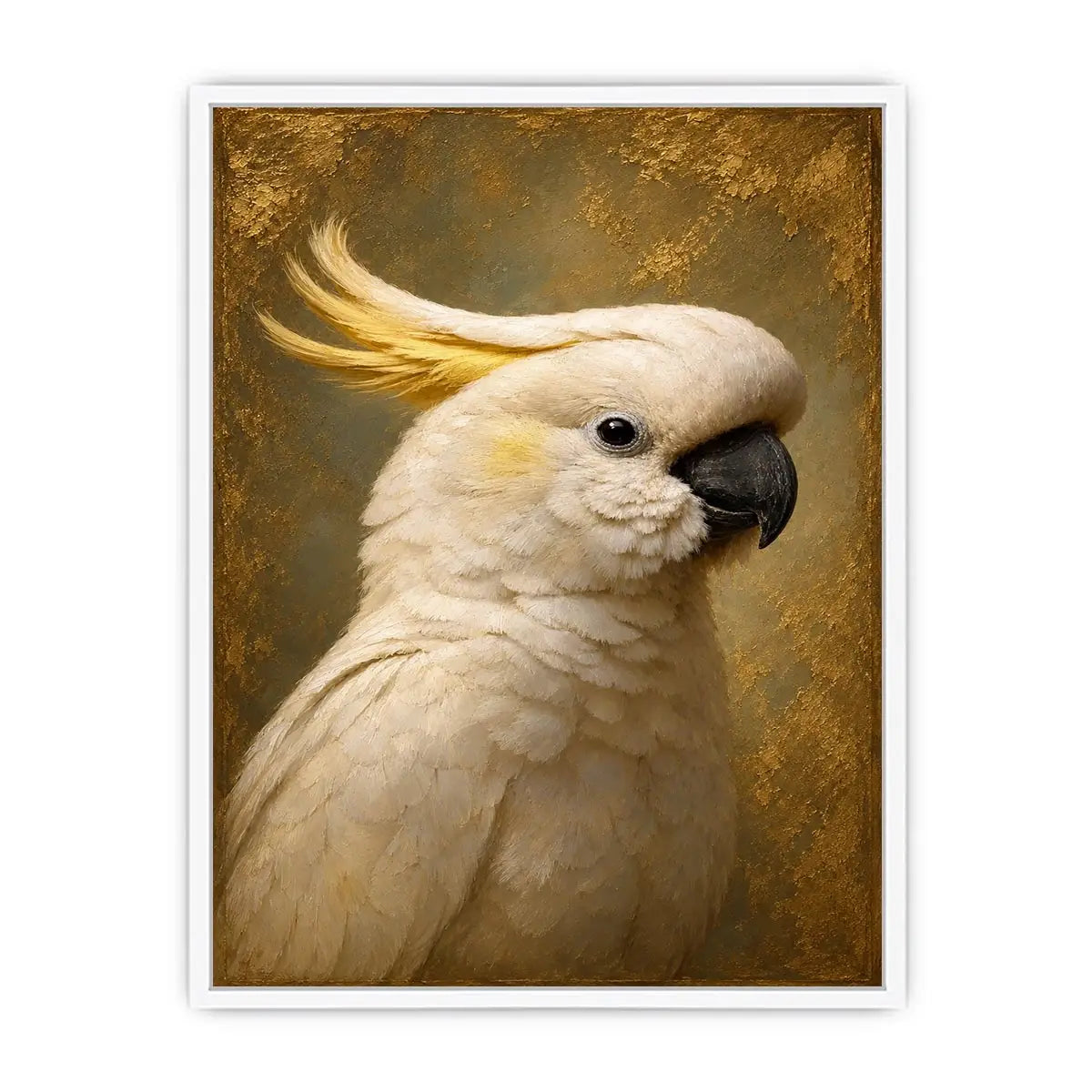   white cockatoo canvas print neutral decor