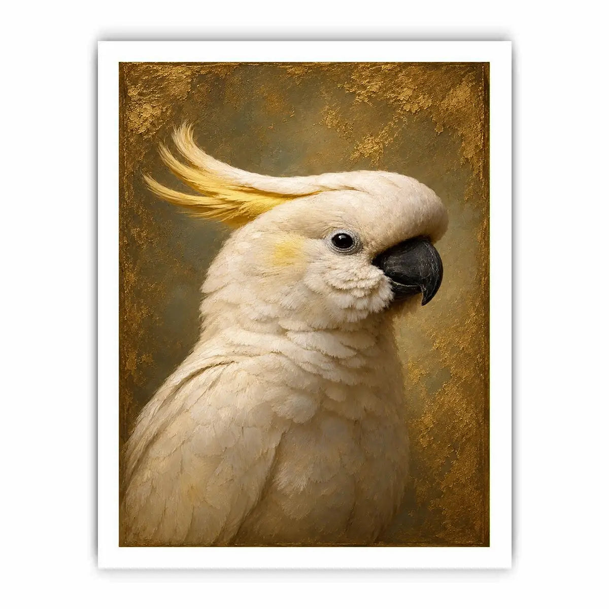   white cockatoo canvas print neutral decor