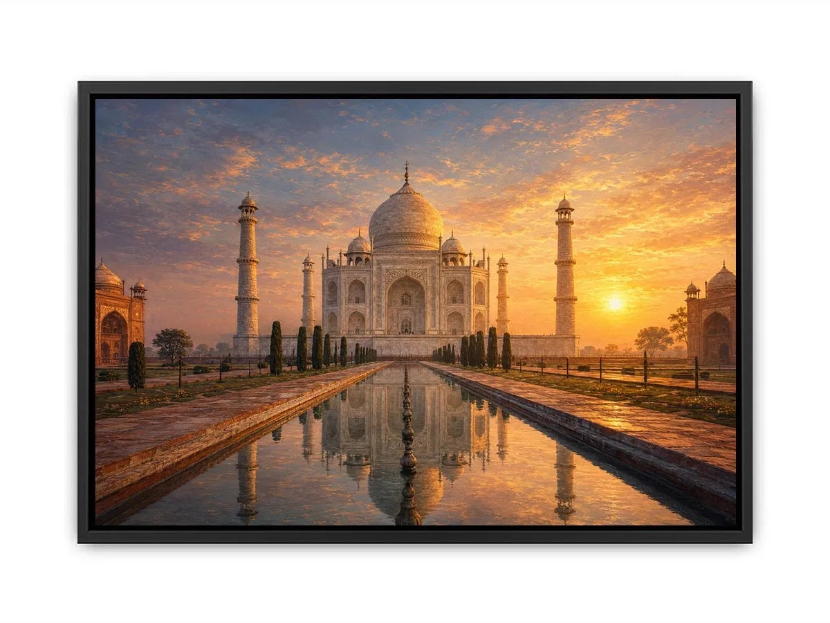   taj mahal canvas art elegant living room