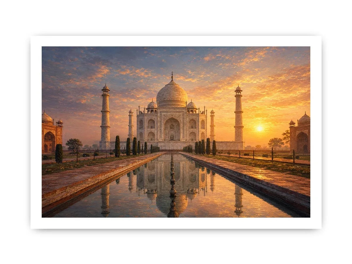   taj mahal canvas art elegant living room