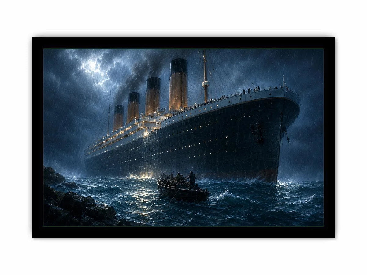   vintage ocean liner canvas art office