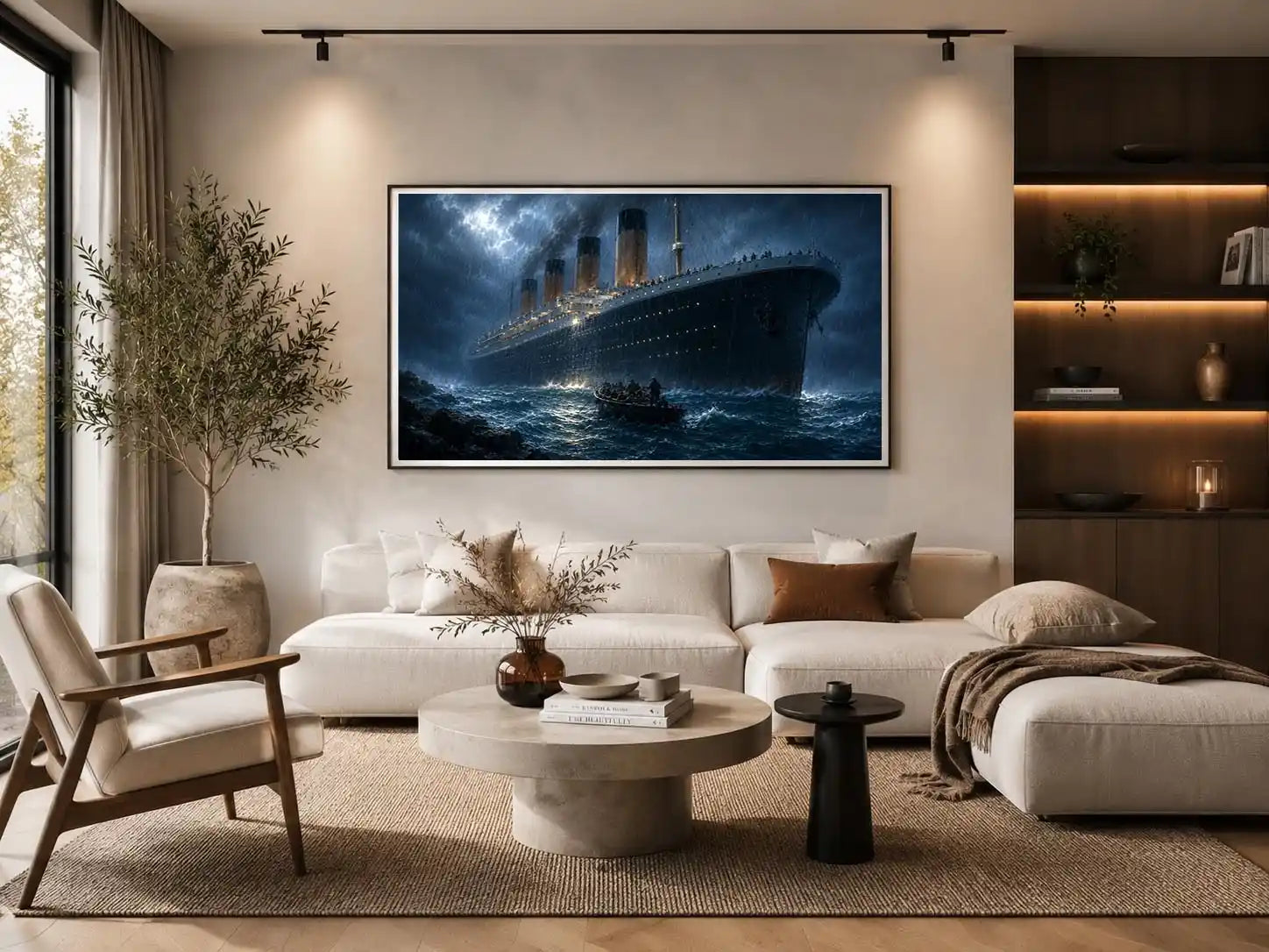   vintage ocean liner canvas art office