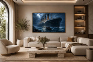   vintage ocean liner canvas art office