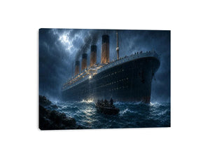  vintage ocean liner canvas art office