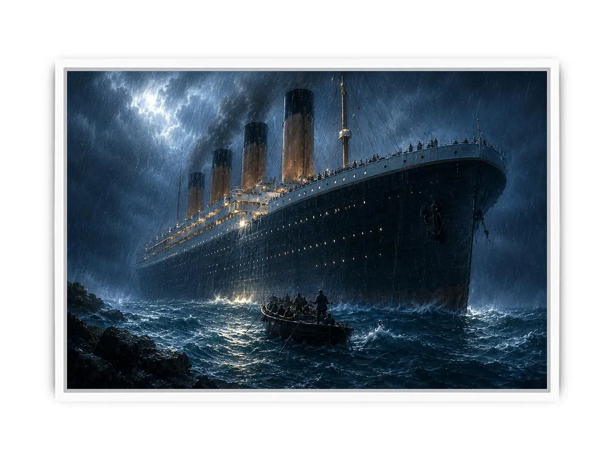   vintage ocean liner canvas art office