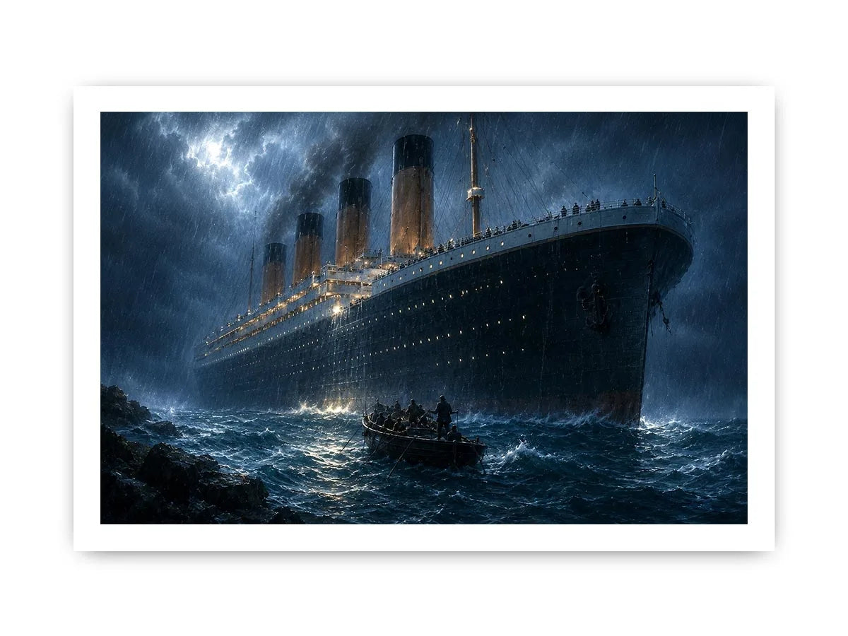   vintage ocean liner canvas art office