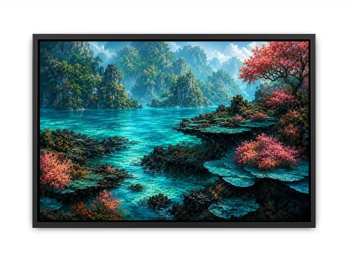   tropical landscape canvas art coastal decor
