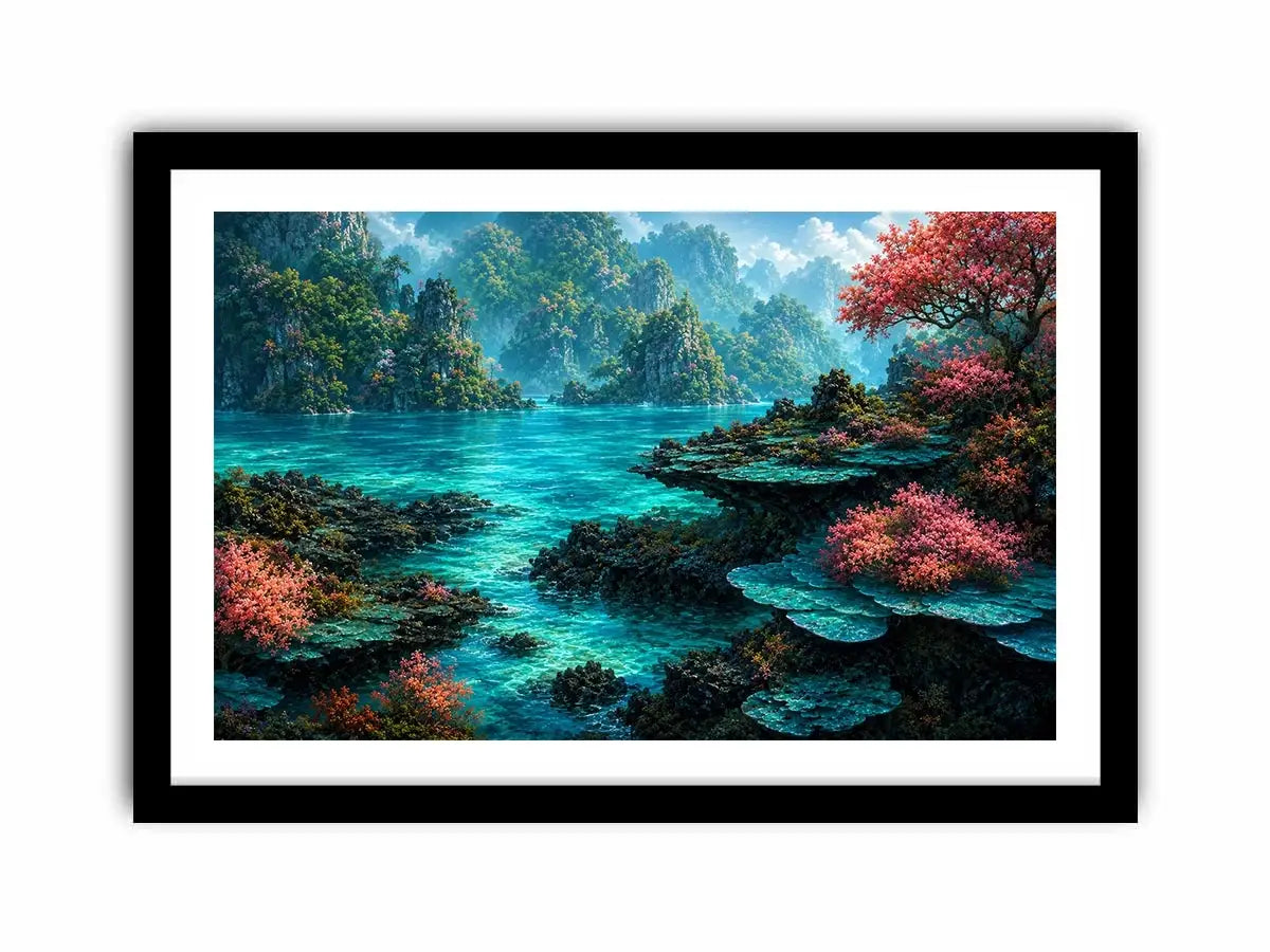   tropical landscape canvas art coastal decor