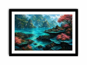   tropical landscape canvas art coastal decor