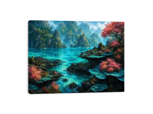   tropical landscape canvas art coastal decor