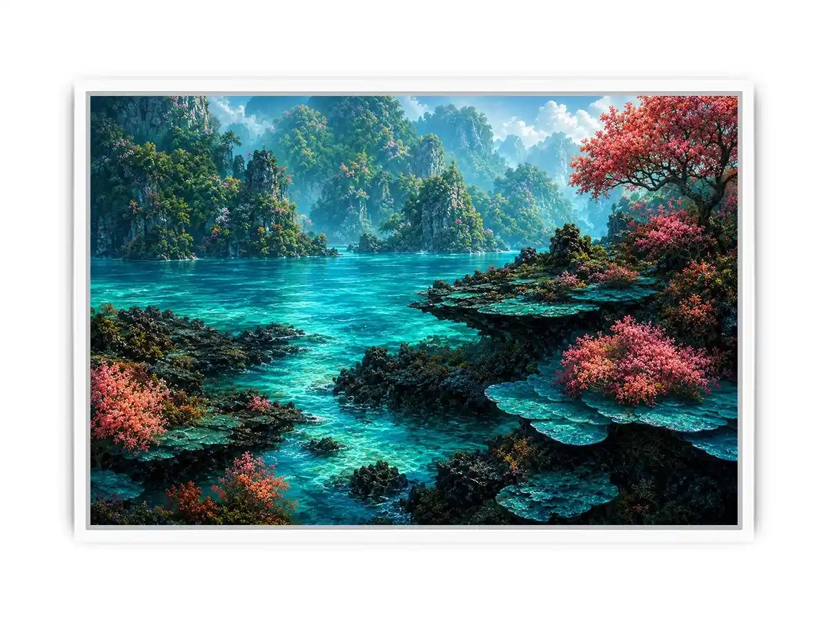   tropical landscape canvas art coastal decor