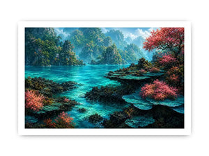   tropical landscape canvas art coastal decor