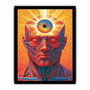 surreal third eye anatomy canvas office decor