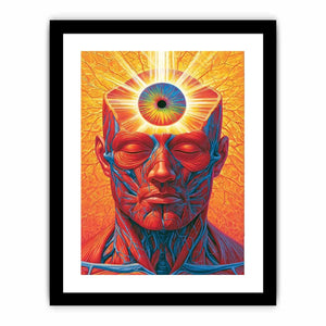 surreal third eye anatomy canvas office decor