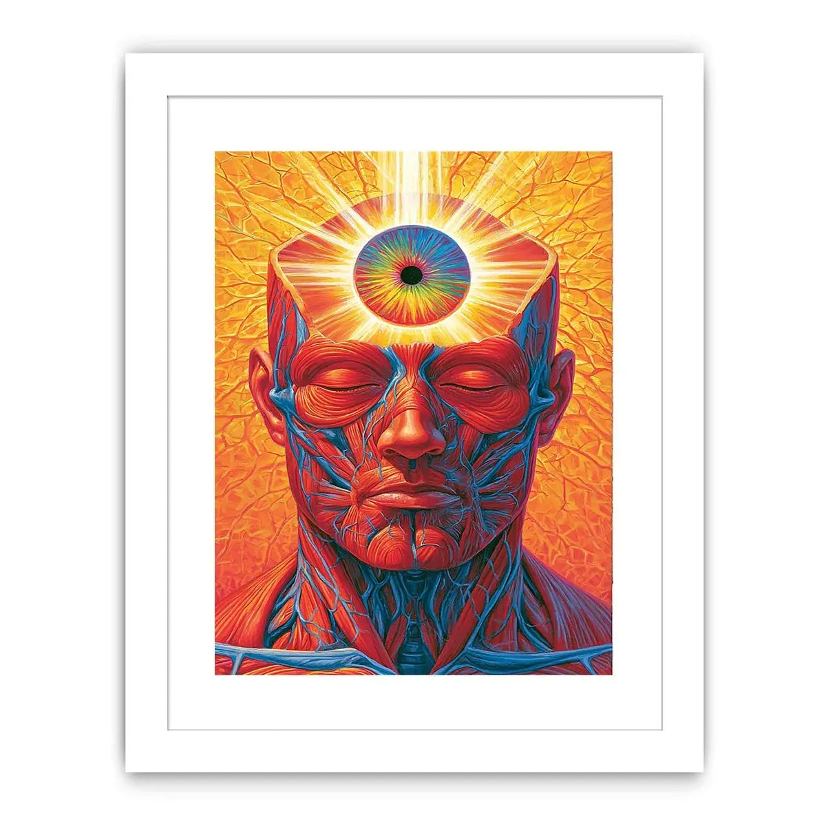 surreal third eye anatomy canvas office decor
