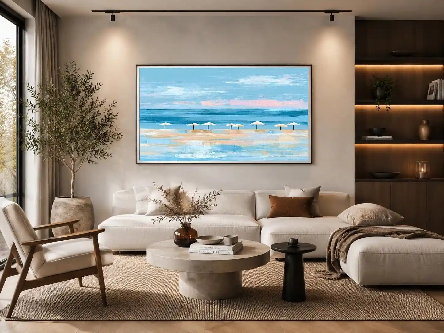 coastal beach umbrella canvas modern decor