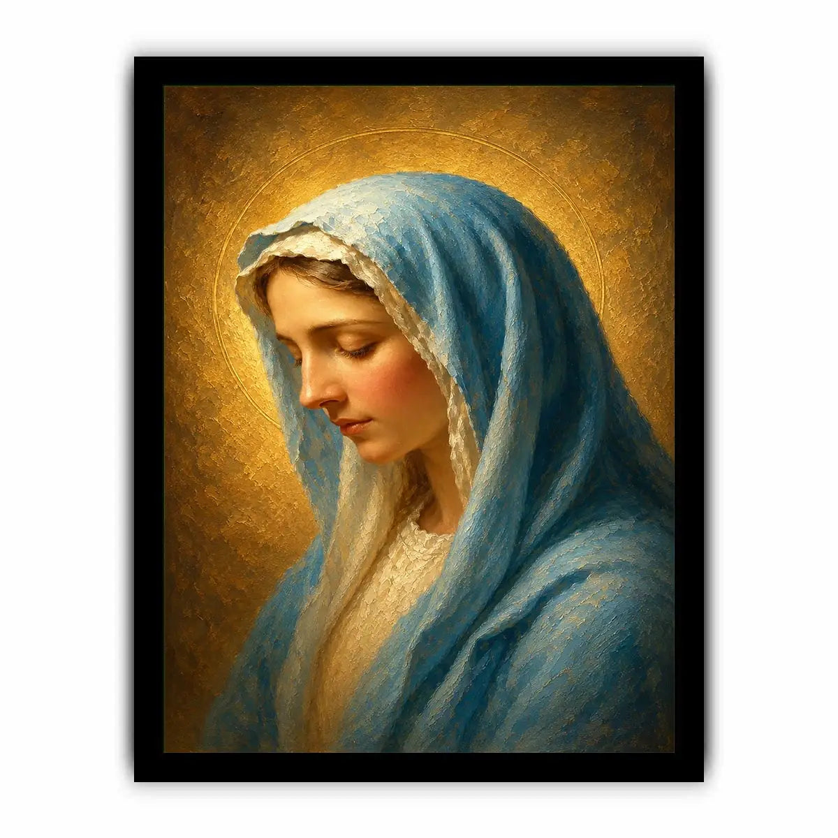   blue veil madonna canvas print