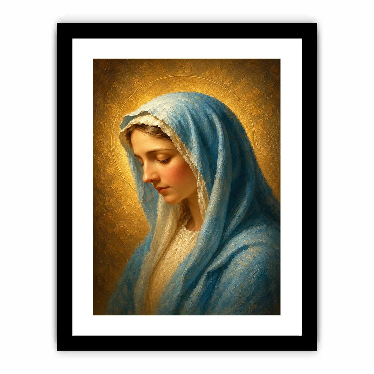   blue veil madonna canvas print