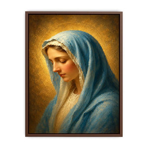   blue veil madonna canvas print