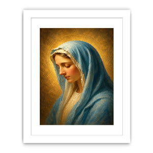   blue veil madonna canvas print