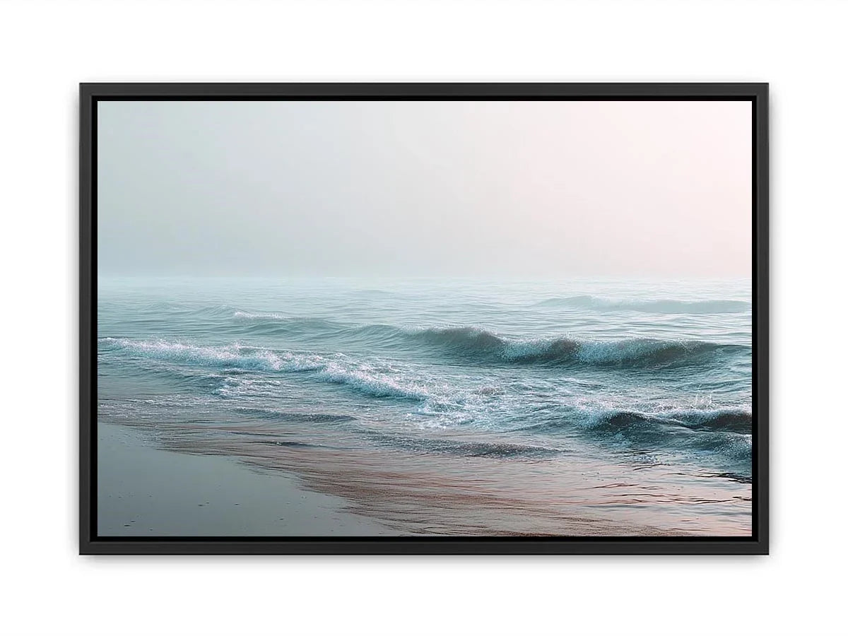 minimal ocean wave canvas bedroom decor