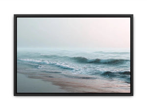 minimal ocean wave canvas bedroom decor