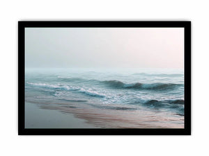 minimal ocean wave canvas bedroom decor