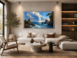   surreal ocean waterfall canvas print