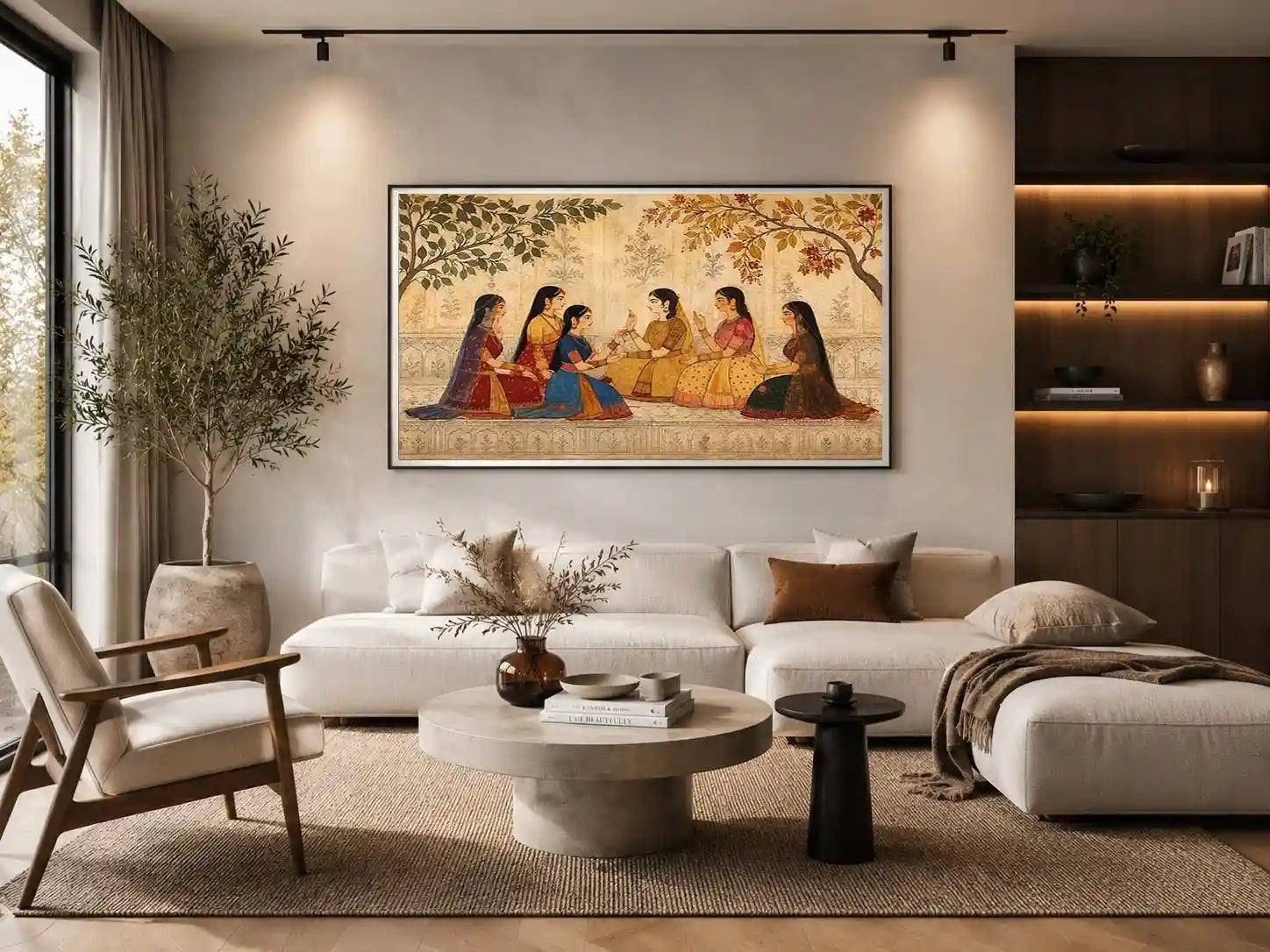 traditional women garden canvas
