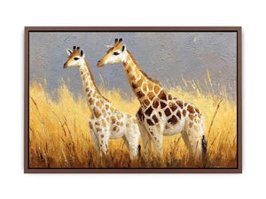 neutral giraffe savanna canvas