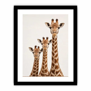 giraffe trio nursery canvas