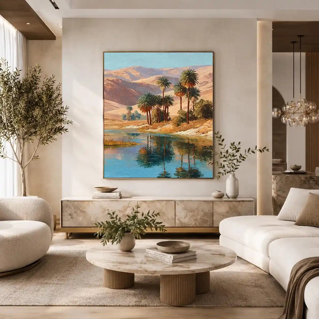 oasis palm landscape canvas