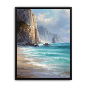 coastal cliff ocean canvas